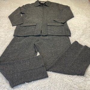 EccoBay Textured Knit JACKET AND PANTS ENSEMBLE WOMENS SIZE M VINTAGE